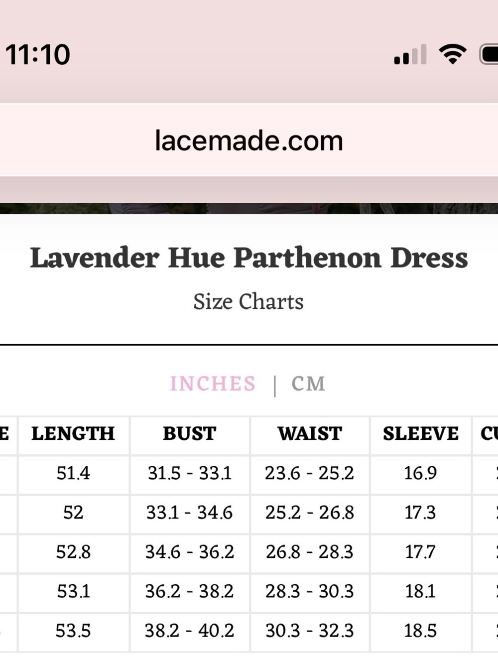 Lace Made Lavender Hue Parthenon Dress - Picture 7 of 7